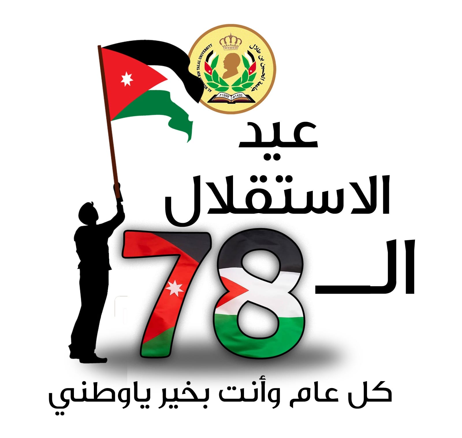  رئيس واسرة جامعة الحسين بن طلال يهنئون جلالة الملك عبدالله الثاني بالعيد الثامن والسبعين لاستقلال المملكة.